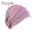 Miniatyrbilde 4 av 5: Dame Bomulls Elastisk Beanie Myk Turban Bonnet Hodeplagg Hedging Louver Kjemohatt