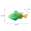 Miniatyrbillede 2 af 5: 5 stk. elektronisk fisk baby sommer badelegetøj kæledyr kat legetøj svømmende robotfisk med LED-lys vand swimmingpool badekar legetøj