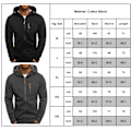 Miniatyrbilde 4 av 4: Herre Sport Fitness Fritidsgenser Cardigan Hettejakke Dyp Grå Deep Grey M