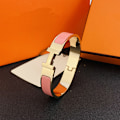 Miniatyrbilde 1 av 4: H armbånd, 18K gullbelagte monogramarmbånd i rustfritt stål for menn og kvinner, pararmbånd, roségull og rose gold and pink