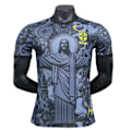 Miniatyrbild 1 av 3: Säsong 2425 Brasilien kortärmad fotbollströja snabbtorkande sportkläder Jesus från Brasilien, Blå Jesus of Brazil, Blå Jesus of Brazil, Blue L