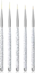 Gel Nagelborste 5 st 8-21mm Vit (W)