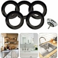 Miniatyrbilde 5 av 5: Tetninger for vaskepropp, gummipakning for vask, tetninger for sil, 5-pakning reservetetninger for vask, gummipakninger for propp