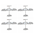 Miniatyrbild 1 av 5: 4x Elastiska Gummibandsdrivna DIY Skumflygplan Modellkit Flygplan Pedagogisk Leksak