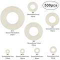 Miniatyrbilde 2 av 4: 500 stk Plastbrikker Nylon Platebrikker M2 / M2.5 / M3 / M4 / M5 / M6 / M8 / M10 Hvit Tetningsbrikke for Industrielle Festelement null none