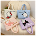Miniatyrbillede 8 af 10: My Melody Kuromi Skuldertaske Håndtaske Tote Bag LILLA Purple