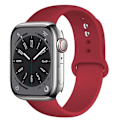 Miniatyrbild 1 av 11: Silicone Strap Durable Apple Watch 38mm/40mm/41mm Dark Red Mörkröd m