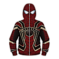 Miniatyrbilde 1 av 2: Barn Gutt Spider-Man Hettegensere Hettegenser Glidelås Rock Jakke Topp Yttertøy Fans Gave Mørk Rød Spiderman Mørk Rød Spiderman Dark Red Spiderman 6-7 Years