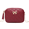 Miniatyrbilde 1 av 5: Liten Messenger Bag for Kvinner Skuldervesker Style3 Wine red