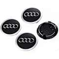 Miniatyrbilde 1 av 5: 4 stk automatiske navkapsler for Audi 69MM navkåpe aluminium+ABS senter hjulkåpe ABS biltilbehør