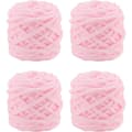 Garn 4x Garn for hekling, Mykt tykt garn for garnprosje_jarx light pink