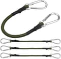 4 stycken - Elastisk lina - med karbinhake - 30 cm - Elastiskt bagagesnöre - Elastiska band