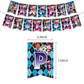 Pikkukuva 2 / 5: Monster High -teemainen syntymäpäiväjuhlatarvikkeet, mukaan lukien banneri, ilmapallot, kakkukoristeet ja cupcake-koristeet