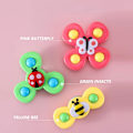 Miniatyrbild 9 av 10: 3-pack - Fidget Spinner med sugpropp för barn - Snurrande leksak Multicolor multifärg