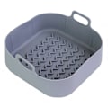 Miniatyrbilde 1 av 10: Airfryer Silikonform Mattrygg, Gjenbrukbar, Varmebestandig Ovntilbehør Grå Grey Square Wave