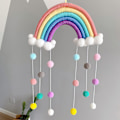 Miniatyrbild 2 av 5: Rainbow Tapestry Moln Hängande Dekoration Prydnad för Babyrum Barnrum