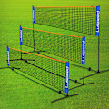 Miniatyrbild 2 av 8: Bärbart hopfällbart standard professionellt badmintonnät inomhus utomhus Vit White 4.1m