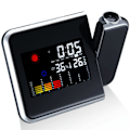 Miniatyrbild 1 av 7: LCD-väckarklocka Radiostyrd klocka LED Radiostyrd väckarklocka Snooze-larm Bordsur med projektion