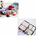 Miniatyrbilde 5 av 5: Organiseringssett for koffert - 7 deler - Vesker for reise Beige Beige