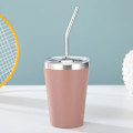 Miniatyrbilde 4 av 4: Rustfrie Barnekrus med Sølebestandig Lokk, Sugerør & Silikonhylser, 355 ml, BPA-frie, Isolerende, for Kalde & Varme Drikker Style 4