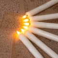 Miniatyrbilde 2 av 5: Ekte voks flammeløs LED-lys med timer, dryppfritt batteri