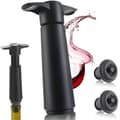 Vin-vakuumpump med 2 proppar - återanvändbar flaskpropp, håller vinet fräscht, present