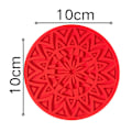 Miniatyrbilde 2 av 4: Silikonunderlag for drikke, 6-pakning underlag med holder, koppunderlagssett for varm og kald drikke og for bordbeskyttelse, bardisker, for hjemmet Style 3
