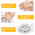 Miniatyrbilde 4 av 5: Eggdispenser, eggspiral i rustfritt stål, spiraldesign, eggstativ for oppbevaring av ca. 30-36 egg, sølv Silver