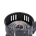 Miniatyrbillede 3 af 5: Elektrisk vandpibe kulbrænder Multifunktionel bærbar kaffemaskine tevarmer komfur med kontaktknap sort EU-stik 220V