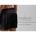 Miniatyrbillede 3 af 6: Mænds Satin Boxer Shorts Silke Pyjamas Bukser Lounge Sovshorts Sort Black XL