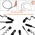 Miniatyrbilde 5 av 5: 6 ST. Metall Hårbånd Svart Hårbåge Spring Wave Hårband Multi-Style Unisex Fleksible Pannband Tilbehør for Kvinner Menn