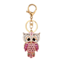 Miniatyrbillede 1 af 4: Mode Rhinestone Ugle Nøglering, Guld Glitrende Legering Nøglering Vedhæng