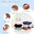 Miniatyrbilde 2 av 6: Reisepute Nakkepute Minne Skum Reiseputer Hodestøttepute for Flytog Bil Kontor Reise Essensielle Flypute for en Lang Tid Brow Brow Brown One Size