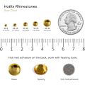 Pikkukuva 4 / 4: 8000 Heta Fixeringar Strassit, Lt. Colorado Topaz, SS6, 1,9-2,1 mm vaatteisiin ja askarteluun Lt.Colorado Topaz Lt.Colorado Topaz SS6