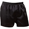 Miniatyrbillede 2 af 6: Mænds Satin Boxer Shorts Silke Pyjamas Bukser Lounge Sovshorts Sort Black XL