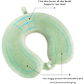 Miniatyrbilde 4 av 6: Reisepute Nakkepute Memory Foam Reiseputer Hodestøttepute for Fly T tog Bil Kontor Reise Essensielle Flypute for en Lang Tid Grå Gr Green One Size