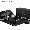 Miniatyrbild 1 av 5: KINGSEVEN Märke Herr Aluminium Magnesium Solglasögon Polariserade UV400 Solglasögon oculos Man Glasögon Solglasögon För Män N725 Grå Svart Gray Black Gray Black original