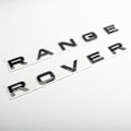 Miniatyrbillede 1 af 3: 3D ABS-logo Range Rover Bogstaver Emblem Mærkat Bil Front Hjelm Mærke Til Range Rover Sport Evoque L322 L320 L406 P38 Tilbehør Glossy Black RR