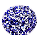 Miniatyrbillede 3 af 3: 576 stk. limfikserede flade rhinsten glasdiamantsten til neglekunst håndværk dekorationer tøj sko Safir Sapphire 576pcs