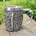 Miniatyrbillede 5 af 5: 500ML Kraniet Kaffekande Vikinge Kraniet Ølkrus Rustfrit Stål Foring Gave til Mænd Fars Dags Gaver