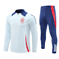 Miniatyrbilde 1 av 2: 2425 Ny halv glidelås fotballtreningsklær høst vinter sett for voksne og barn Spania/lysblu Spain/light blue M