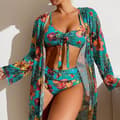 Bikini 3-osainen setti – Trendikäs & Mukava Sininen Blue xl