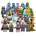 Miniatyrbilde 1 av 5: Sett med 24 Ninja Minifigurer Kai Jay Sensei Wu Master Byggeklosser Leker