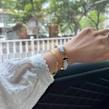 Miniatyrbilde 4 av 4: H-Armbånd, 18K Alfabetlås for Menn og Kvinner, Rustfritt Stål Armbånd Pararmbånd, Gull og Grå Gold and Gray