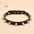 Pikkukuva 1 / 9: Punk Rock Niitti PU Nahka Kaulakoru Miesten Muoti Niitit Piikki Hobnails Choker Solisluu Kaulakoru Type A-Short Nails