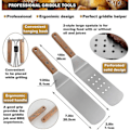 Miniatyrbilde 3 av 5: 8 stk BBQ Tilbehørssett - Profesjonell Kraftig Grillspatel i Rustfritt Stål - Ideell for Teppanyaki, Grilling og Stekebord---Xin