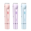 Miniatyrbilde 2 av 6: 2-i-1 Bikini Trimmer Elektrisk Barbermaskin for Kvinner, Vanntett, Hårfjerning for Barbering av Ben, Armer, Armhuler Ansikt Rosa, Dobbelthode Pink
