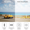 Miniatyrbillede 2 af 4: Solbriller i europæisk og amerikansk mode, polygon trendy solbriller til kvinder med polariserede glas Transparent white