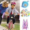 Miniatyrbillede 1 af 4: Børne Cykelkurv Foran Vævet Wicker Cykelkurv Med Styr Streamers , ; Black
