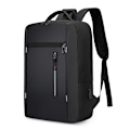 Miniatyrbillede 5 af 6: Ny stil enkel forretnings casual stor kapacitet multifunktionel USB computertaske fashionable koreansk stil trendy rygsæk til at gå ud Sort